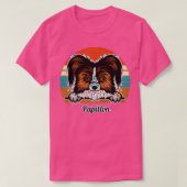 T-shirt chien papillon mignon (Design devant)