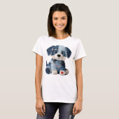 T-shirt Chien patchwork (Devant entier)