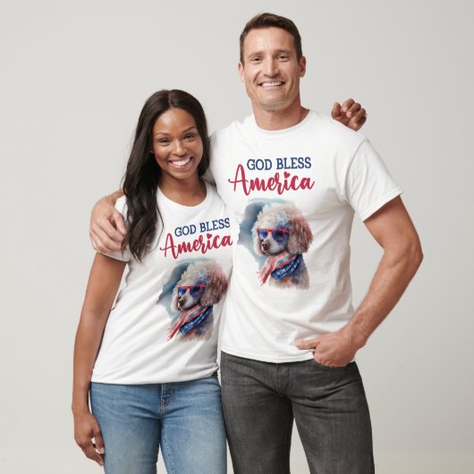 T-shirt Chien patriote-Caniche (Unisexe)