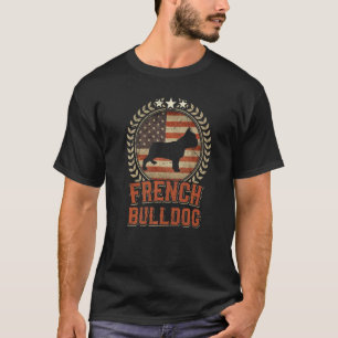 T-shirt Chien patriotique américain de Bulldog français