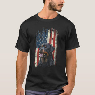 T-shirt Chien patriotique américain Distressed Rottweiler