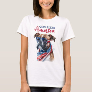 T-shirt Chien Patriotique - Boxer