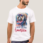 T-shirt Chien patriotique Chih tzu (Devant)