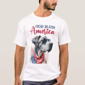 T-shirt Chien patriotique grand Danse (Devant)