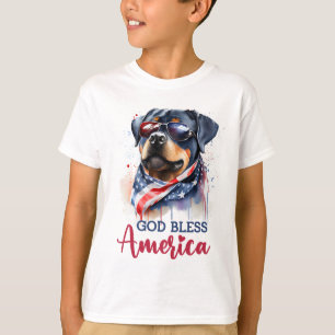 T-shirt Chien Patriotique-Rottweiler