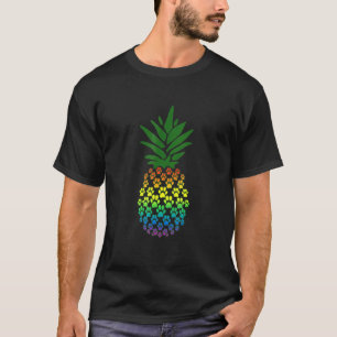 T-shirt Chien Paw Ananas Lgbtq Arc-en-ciel Gay pride Ally