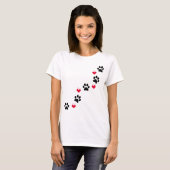 T-shirt Chien Paw Love Heart (Devant entier)