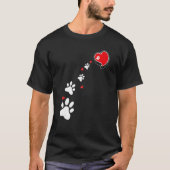 T-shirt Chien Paw Pour Propriétaires De Chiens Femmes Et H (Devant)