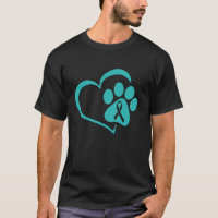 Chien Paw Ruban Turquoise Cervical Cancer Sensibil