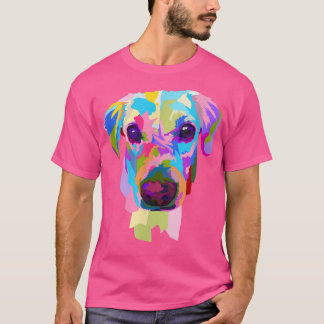 T-shirt Chien peint à l'aquarelle 