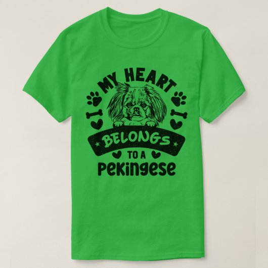 T-shirt Chien Pekingese mignon (Design devant)