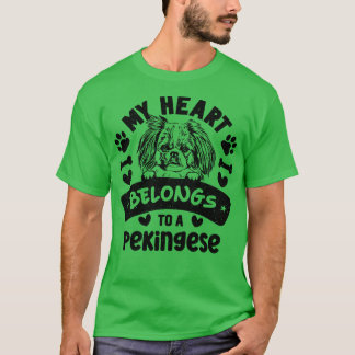 T-shirt Chien Pekingese mignon