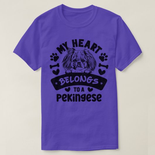 T-shirt Chien Pekingese mignon (Design devant)