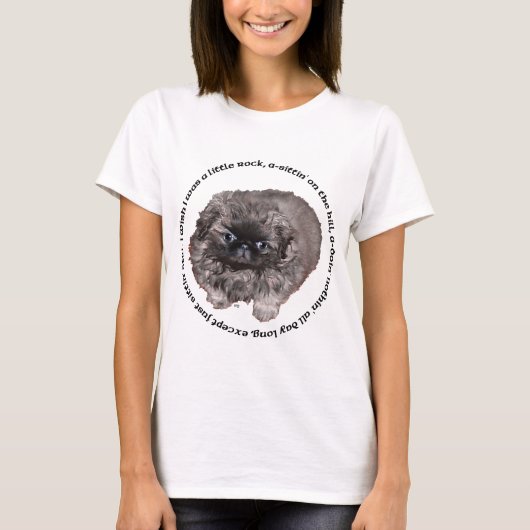 T-shirt Chien Pékinois Ditty (Devant)