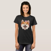 T-shirt Chien Pembroke Welsh Corgi Avec Nous Drapeau Améri (Devant entier)