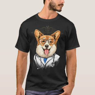 T-shirt Chien Pembroke Welsh Corgi Vétérinaire Docteur Chi