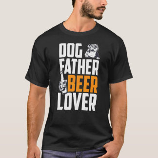 T-shirt Chien Père Chien Propriétaire Bière Grand-Père Biè