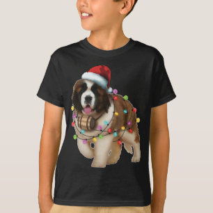T-shirt Chien Père Noël de Noël, Saint Bernard, Saint Xmas