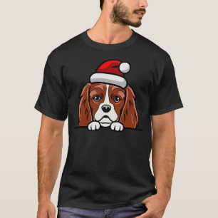 T-shirt Chien père Noël mignon noël (101)