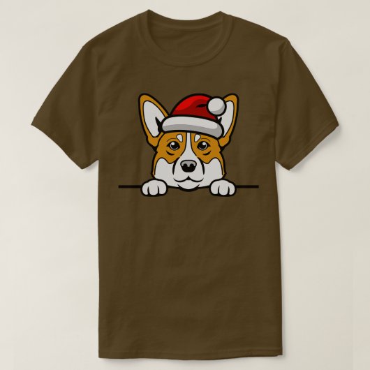 T-shirt Chien père Noël mignon noël (27) (Design devant)