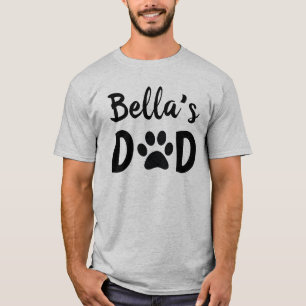 T-shirt Chien Personnalisé Chat Papa Avec Nom D'Animal De 