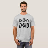 T-shirt Chien Personnalisé Chat Papa Avec Nom D'Animal De  (Devant entier)