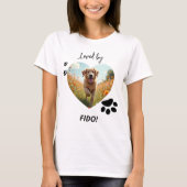 T-shirt Chien photo coeur amour pattes (Devant)
