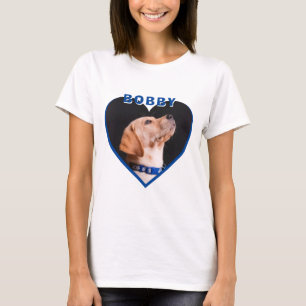 T-shirt Chien Photo Nom du coeur Chien Propriétaire d'un a
