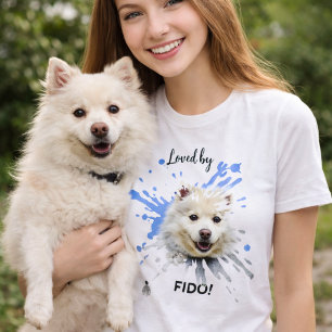 T-shirt Chien photo splash fun humour amour