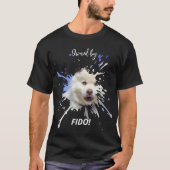 T-shirt Chien photo splash fun humour noir (Devant)