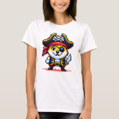 T-shirt Chien pirate - Drôle Pixel Art Aventure Design (Devant)