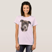 T-shirt Chien Pitbull Bleu (Devant entier)