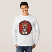 T-shirt Chien Pitbull fort (Devant entier)