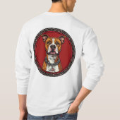 T-shirt Chien Pitbull fort (Dos)