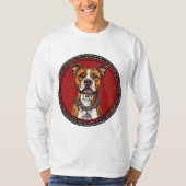 T-shirt Chien Pitbull fort (Devant)