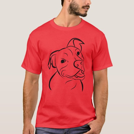 T-shirt Chien pitbull garçon fille (Devant)