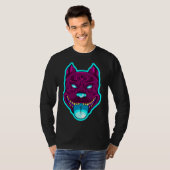 T-shirt Chien Pitbull hors langue (Devant entier)