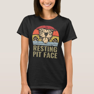 T-shirt Chien Pitbull Repose Pit Face