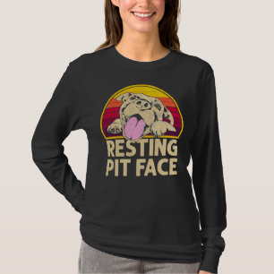 T-shirt Chien Pitbull Repose Pit Face Drôle Pour Pitbull L