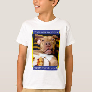 T-shirt Chien plein de pizza