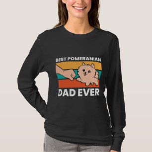 T-shirt Chien Poméranien Propriétaire Meilleur Papa Poméra