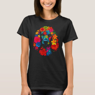 T-shirt Chien Poodle Floral