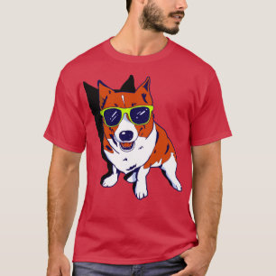 T-shirt Chien Porte Ses Lunettes De Soleil