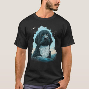 T-shirt Chien portie mignon sur Portugais Water Dog 1