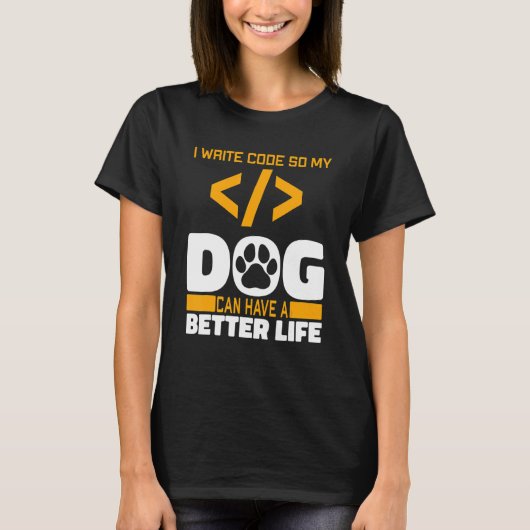 T-shirt Chien programmeur ingénieur logiciel - Codage Prog (Devant)
