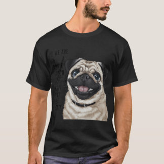 T-shirt Chien pug aquarelle mignon