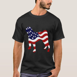 T-shirt Chien Pug Drapeau Américain 71