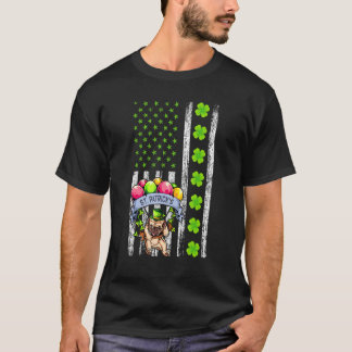 T-shirt Chien Pug Drapeau Américain St Patricks Day