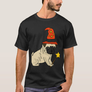 T-shirt Chien Pug Drôle Sorcier Halloween