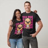 T-shirt Chien Pug Kawaii Buvant du Bubble Tea (Unisexe)